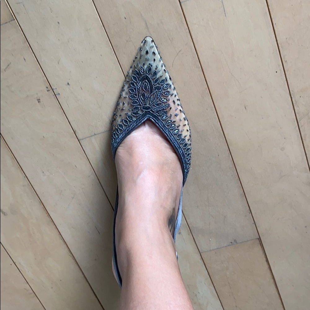 RENE CAOVILLA beaded evening shoes  size 38 heels - Picture 9 of 9